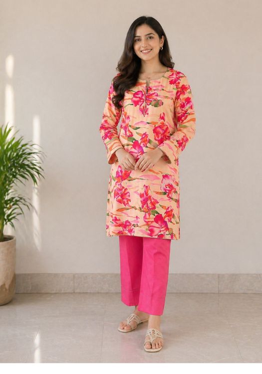 Petal Printed Lawn 2 Piece Suit